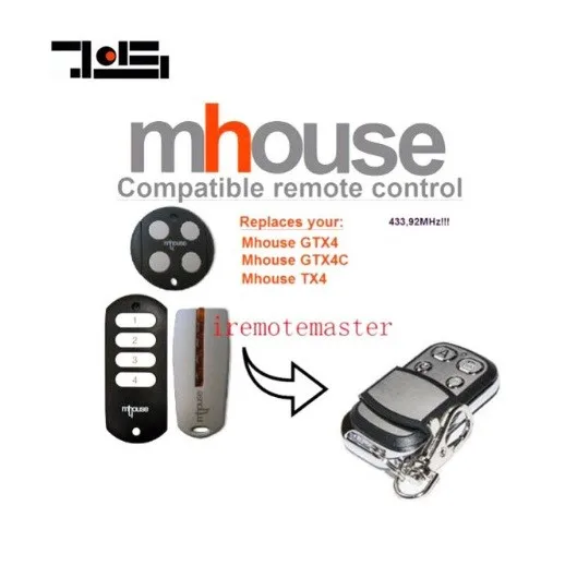 

2pcs MHouse GTX4, GTX4C,TX4 Gate Door Opener Replacement Remote Controller