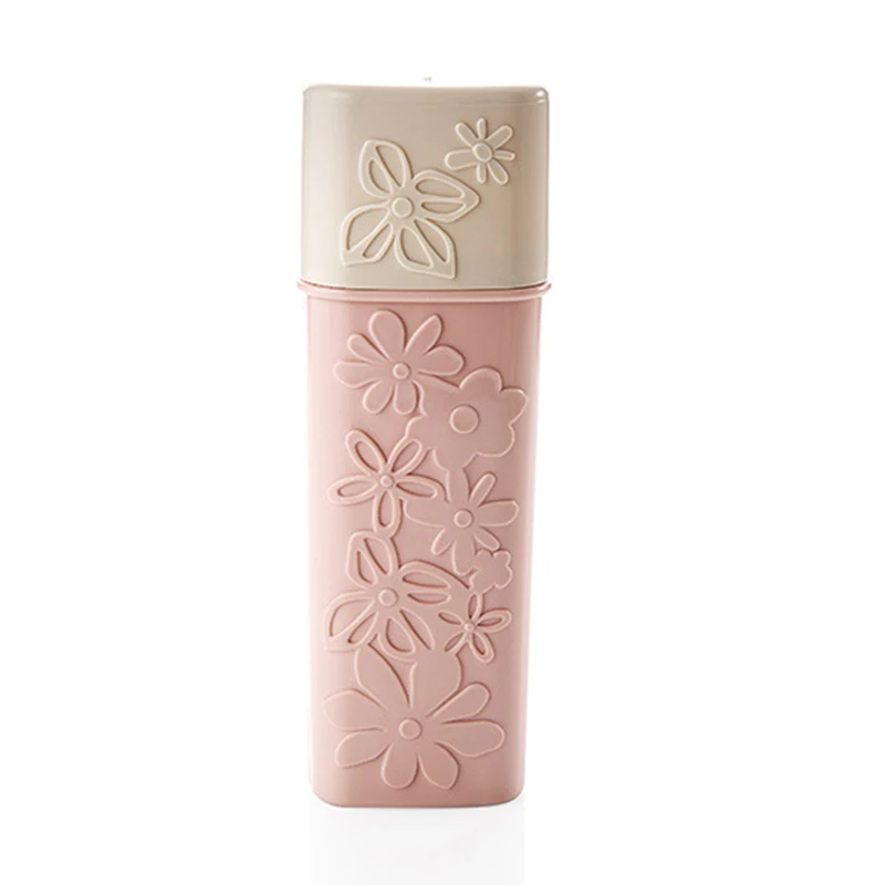 Travel Toothbrush Box Toothpaste Holder Flower Carved Washing Cup Toothbrush Cartridge Protector Sleeve Box Bathroom Products