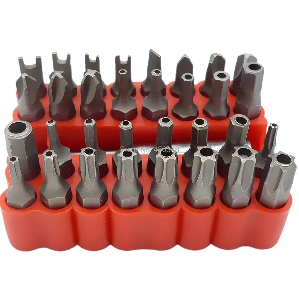 Security Power Bit Set Screwdriver Tool Torx Pozi Star 60mm Magnetic Holder
