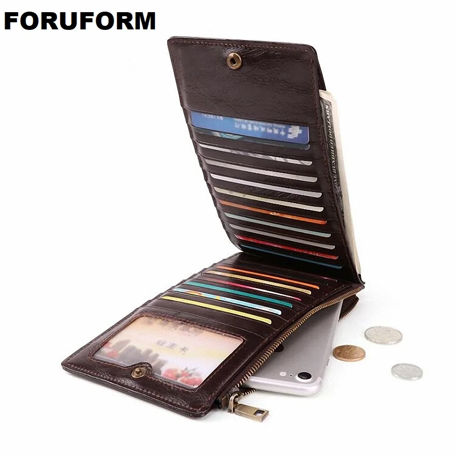 

Men Wallet Clutch Genuine Leather Brand Rfid Wallet Male Organizer Cell Phone Clutch Bag Long Coin Purse LI-2285