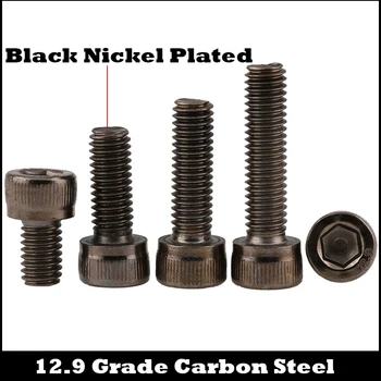 

M3 M3*12/16/20 M3x12/16/20 12.9 Grade DIN912 Black Nickel Plated Carbon Steel Cap Cup Allen Head Bolt Hex Hexagon Socket Screw