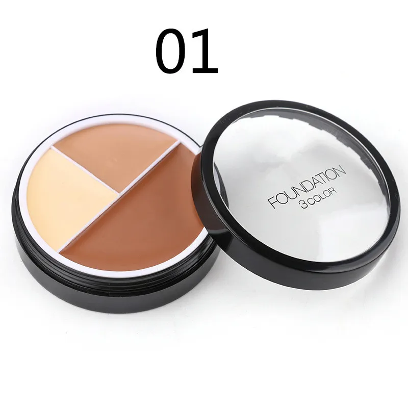 

New 3Colors Women Beauty Comestic Contour Kit Concealer Palette Face Cream Foundation Makeup Tool Free Shipping