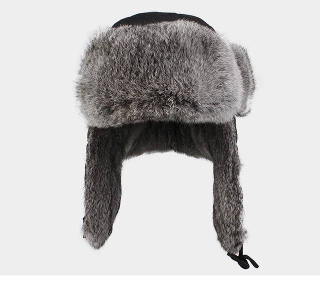 Cheap Rabbit Fur Hat for Man Winter Warm Outdoor Snow Bomber Hats