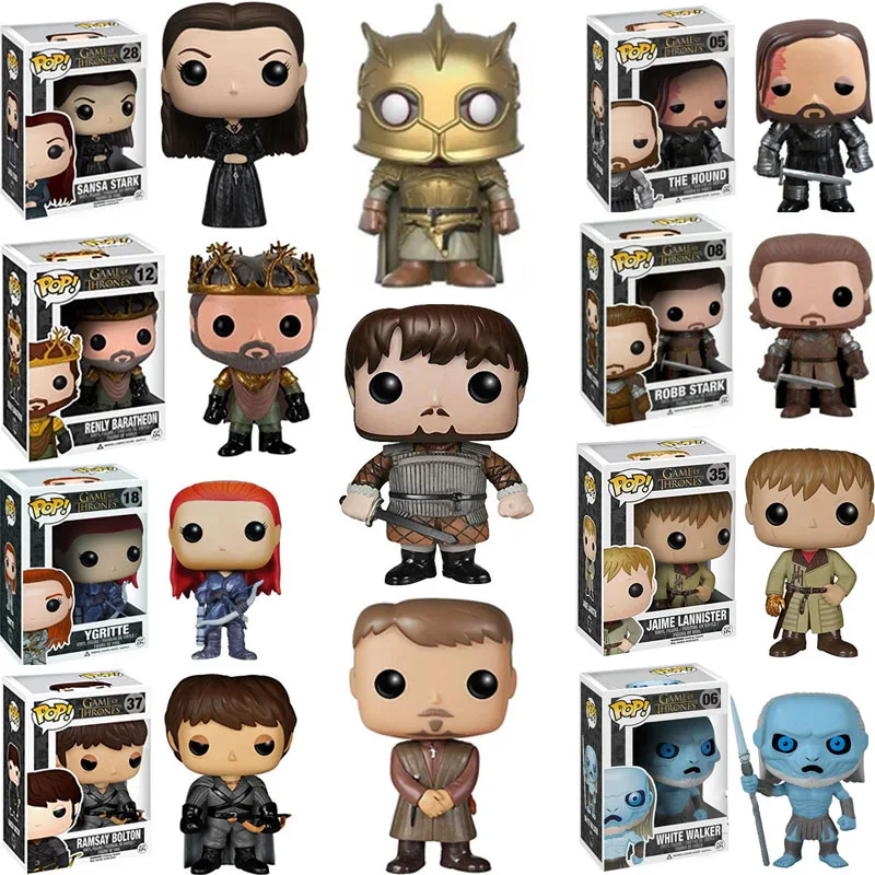 

FUNKO POP NEW Game of Thrones JON SNOW DAENERYS HOUND JAIME LANNISTER MOUNTAIN SANSA Figure Collection Model Toys for Kids Gift