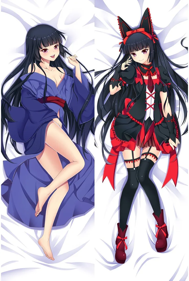 Sexy Japanese Anime Gate Jieitai Kanochi Nite Rory Mercury Cute Pillow Case decorative Hugging Body Bedding 510070