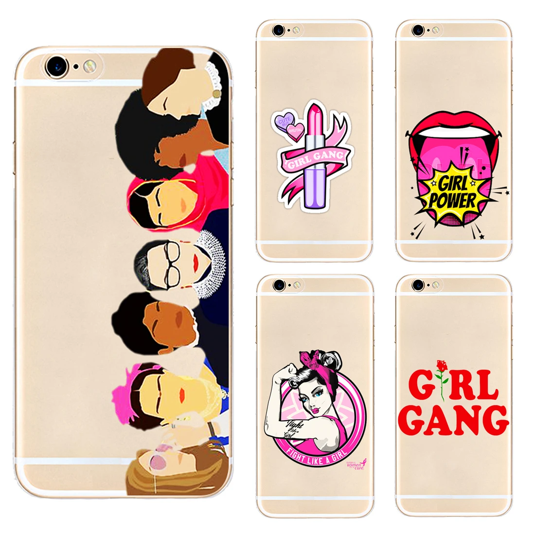 

DK Feminist Girl Gang fashion hard phone case cover for Samsung s8 s9plus S6 S7Edge S5 for iPhone 7 6s 8plus 5s 5c X XS XR XSMAX