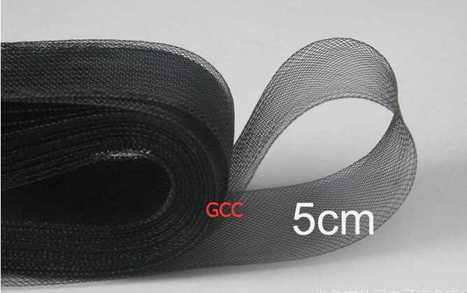 " 5 см плоский жесткий простой Крин из конского волоса кринолиновая отделка/коса для женщин 100 Ярд/лот