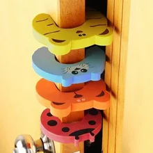 Стопор для двери зажим для пальца защита предотвратить задача пальца дверной ограничитель Детский рисунок из мультфильма, смешанные Цвет детские товары mj1