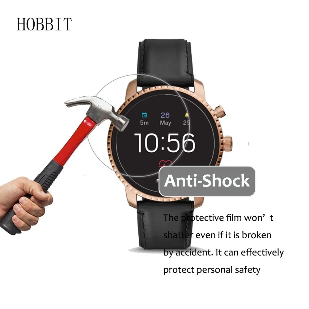 Взрывозащищенная защитная пленка для смарт часов Fossil Q Explorist HR Gen 4 3