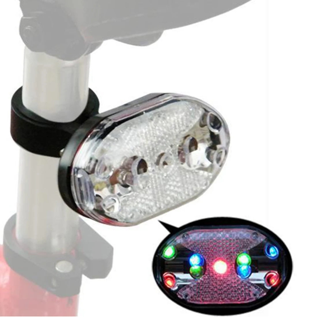 2018 Popular Brightness 9 LED Bicycle Rear Rack Lamp Warning Safety Taillight Bike Support Back Lights Cycling Accessories | Спорт и