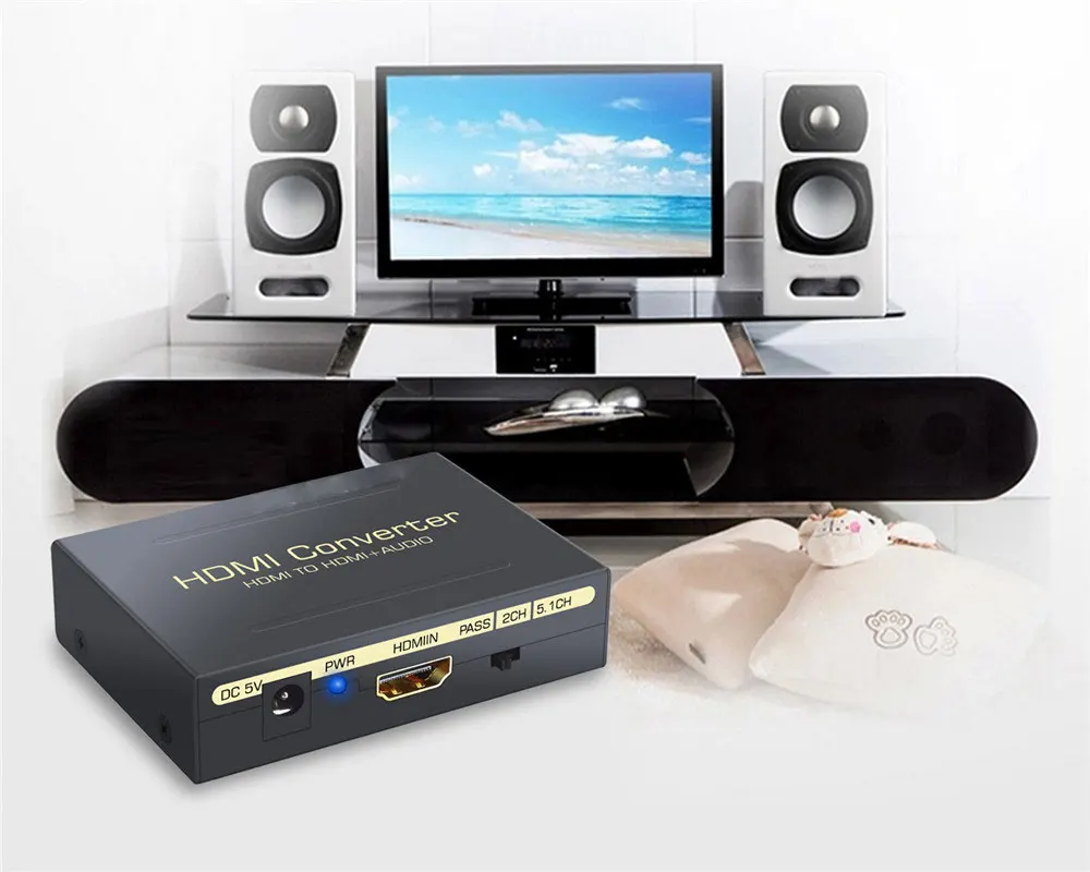 PROSTER для 1080P 5 1 Mini HDMI аудио конвертер Оптический SPDIF + RCA экстрактор сплиттер с