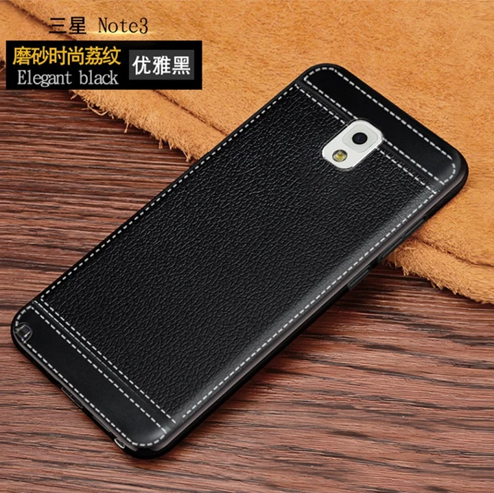 Для Samsung Note 3 кожаная текстура Ультратонкий Мягкий чехол из ТПУ для Galaxy N9005 SM Note3