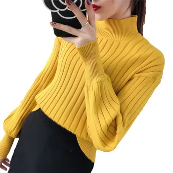 

Winter turtleneck sweater 2018 fashion women pullovers and sweater autumn female long sleeve knitted sweater women pullover tops
