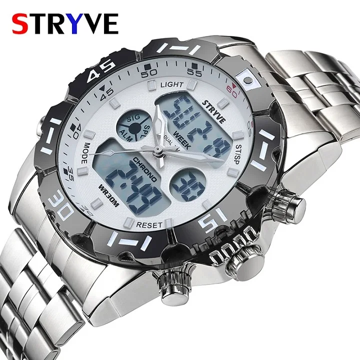 Relojes Hombre STRYVE для мужчин s часы лучший бренд класса люкс наручные часы для мужчин спортивные кварцевые человек наручные часы Relogio Masculino - Цвет: White