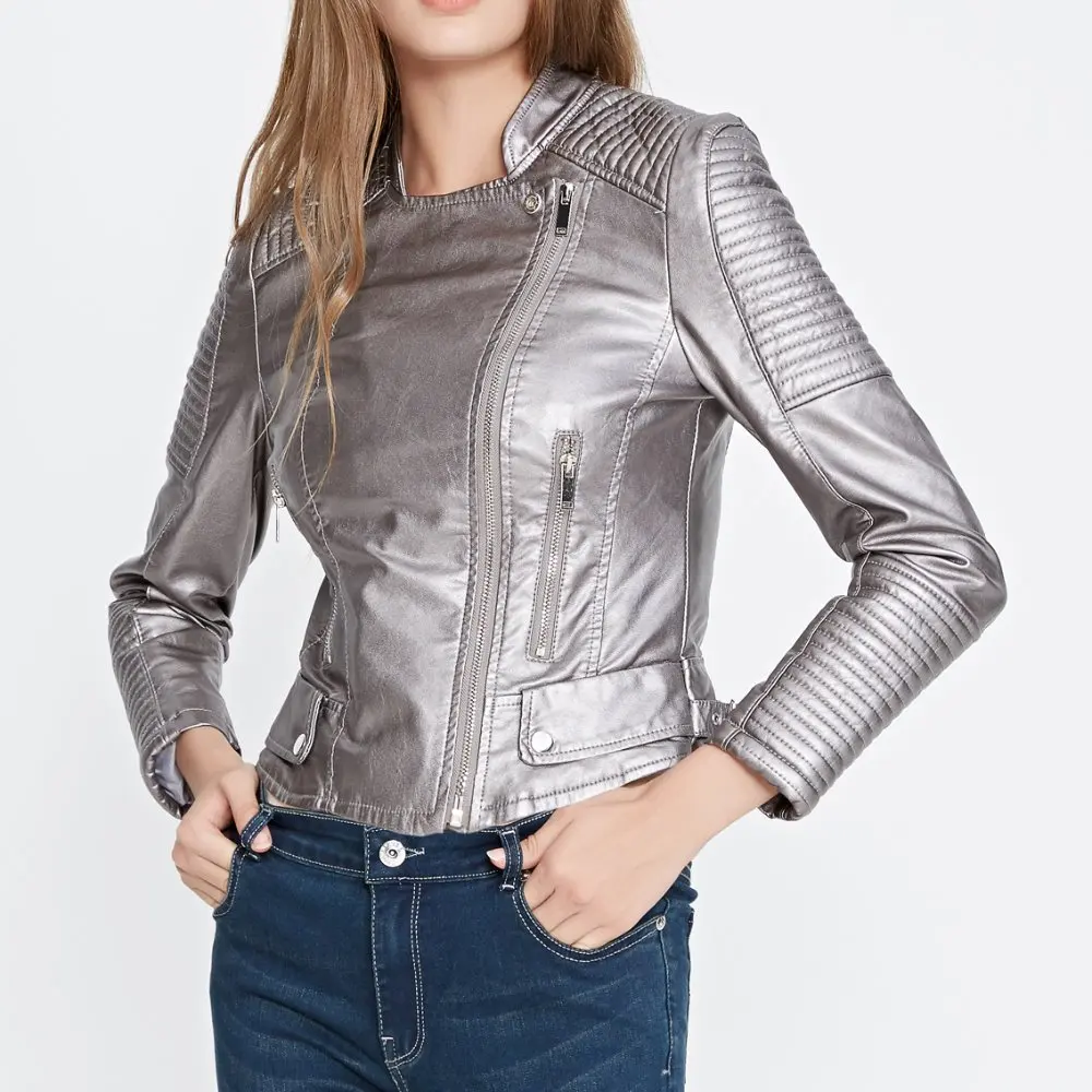 

fashion pink black 4 color women leather jacket bomber motorcycle Leather jackets women brand leather coat S-XL jaqueta couro