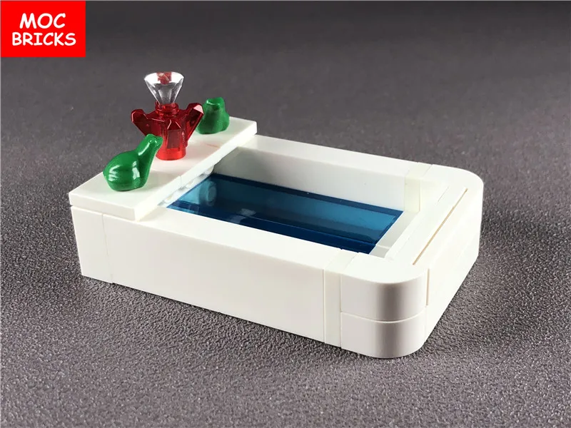 Набор кубики MOC DIY ванная комната бутылка для воды чашка фигура развивающие