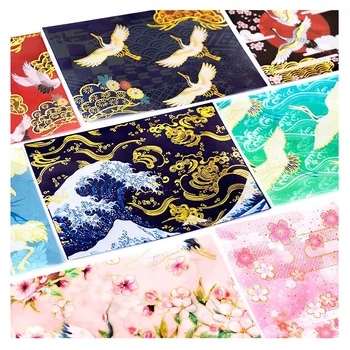 

3 Envelopes+3 Sealing Stickers Bronzing Sulphuric Acid Paper Craft Paper Envelope Japanese Style Envelope