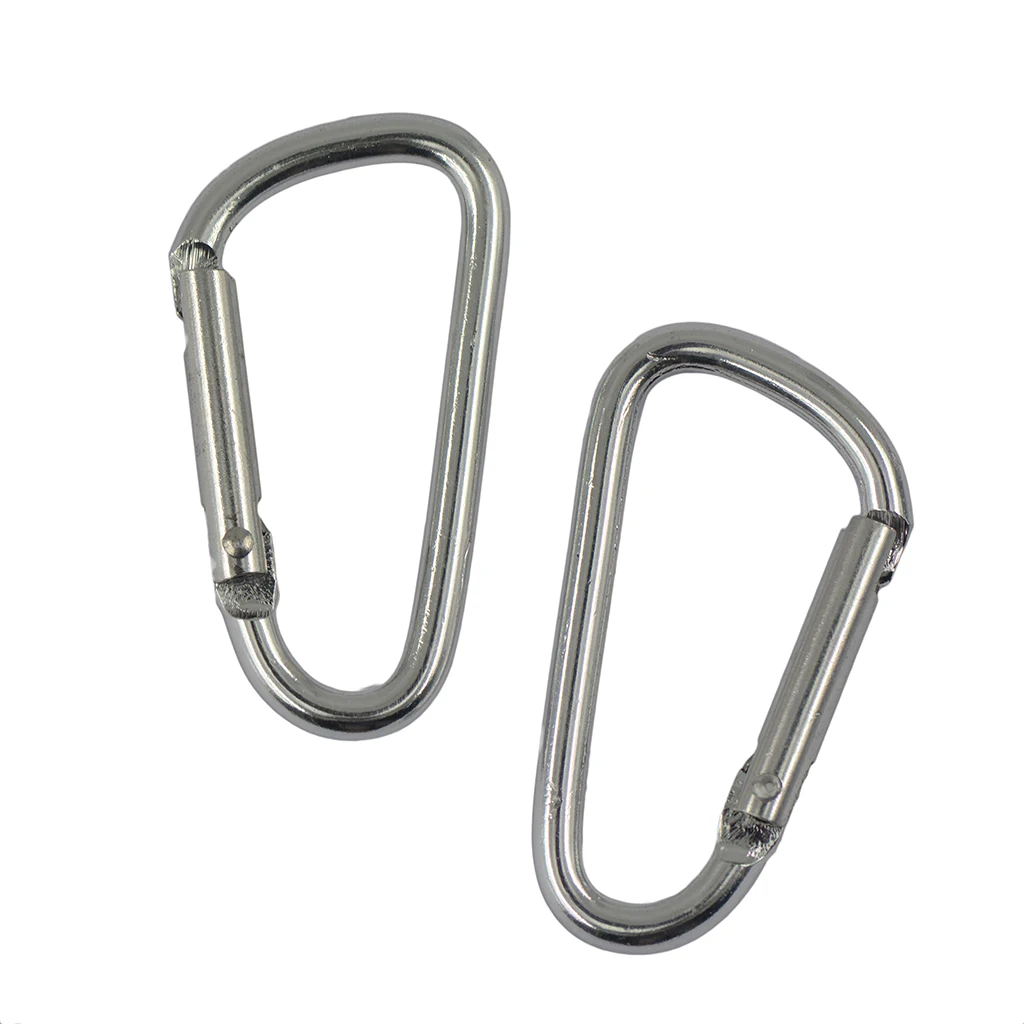 20 Pieces Carabiner D-Ring Snap Clip Hook Buckle Keychain Keyring Camping Hiking Outdoor Sports Hardware Set Durable Tools
