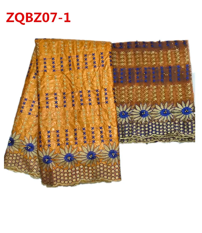 2018 новый дизайн вышитый Базен Riche Getzner с тюлевым кружевом Африканское кружево