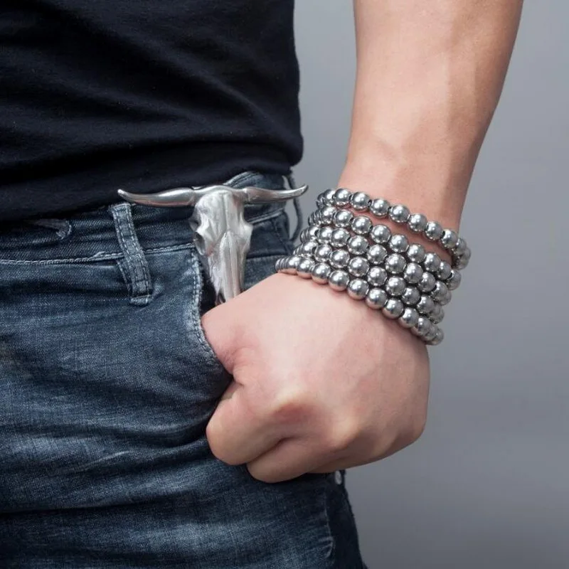 Ferramentas de Aço Colares de Bola de Aço Disjuntores de Janela Correntes de Auto-ajuda. Inoxidável Sólido Pingentes Pulseiras Edc 18 High Quality Esporte e Lazer