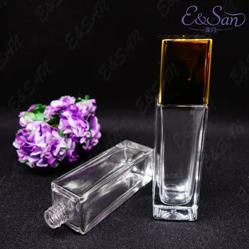 

PT135T-30ML Quartet Transparent Gold and Silver Lids Glass Perfume Spray Packaging Cosmetics Bottle 100pcs/lot