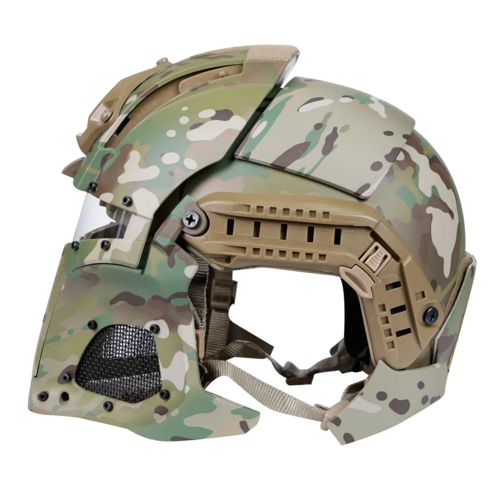 Военный тактический армейский шлем наружный страйкбол Пейнтбол Полный-покрытый защитный мотоциклетный шлем полная маска для лица армейские охотничьи шлемы
