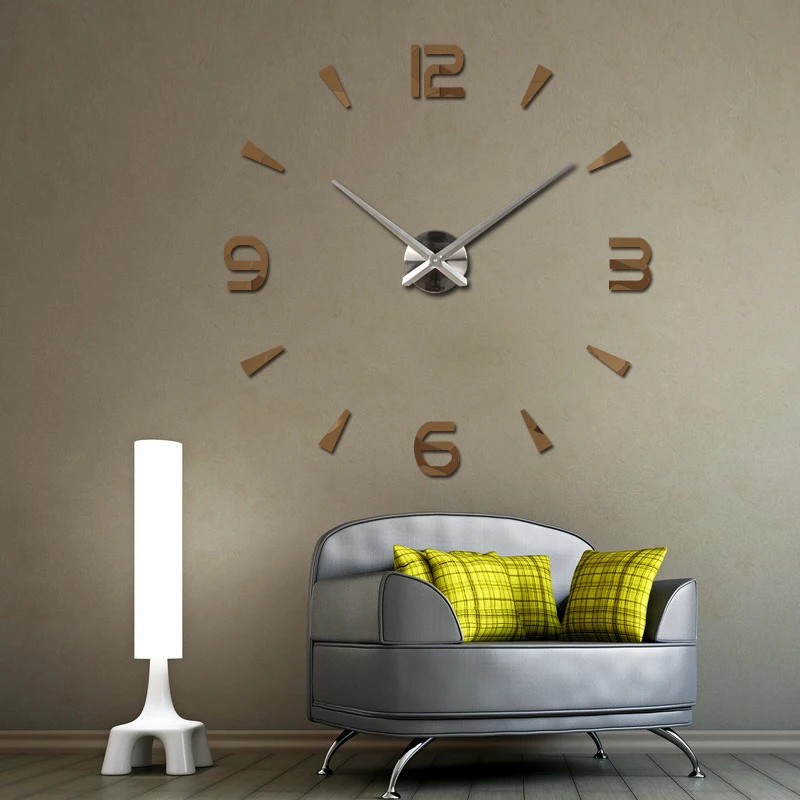 new sale diy wall clock brief quartz watch clocks acrylic mirror wall sticker home decoration living room still life stickers