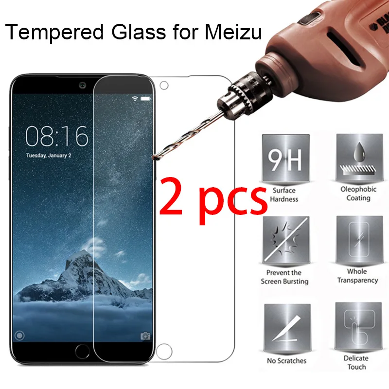 

2pcs! 9H HD Protective Glass Screen Protector Film for Meizu MX6 MX5 MX4 Toughed Smartphone Front Film for Meizu U20 U10 E2