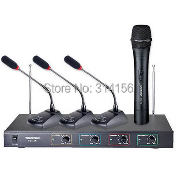 

Takstar TC-4R VHF Wireless Microphone system 3 Conference mic+1 Handheld mic for Conference, lecture, outdoor activities