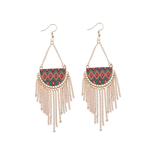 Available Colorful Oil Painting Long Alloy Chain Tels Simple New Available Colorful Oil Painting Long Alloy Chain Tels Simple New 2017 Latest Fashion Earring Designs For