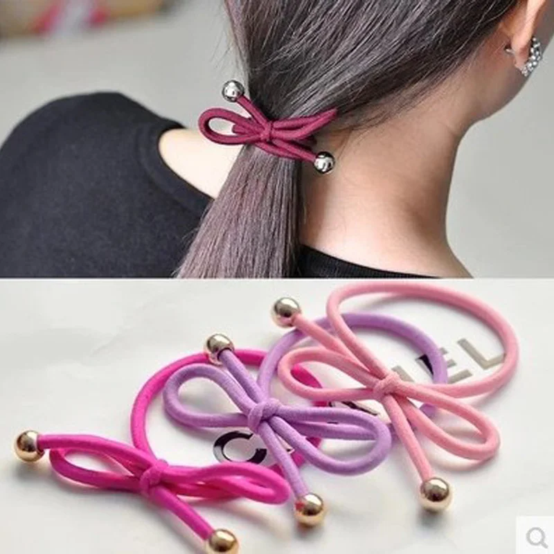 Popular hair band Nylon uction Fashion bowknot elastic hair ...