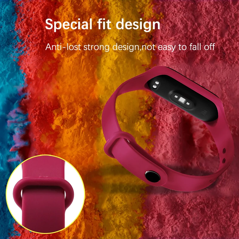 BOORUI для xiaomi mi band 4 ремешок новая модная цветная 5 силиконовый Ремень Замена 3