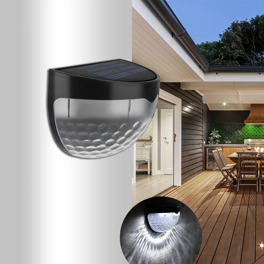 

Explosive solar led garden lights Outdoor 6LED semicircular wall light Solar corridor light