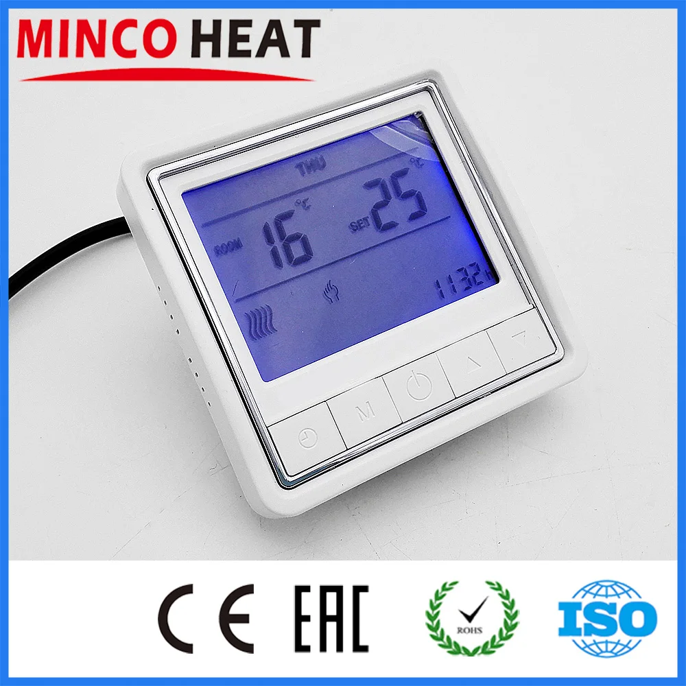 2017 New Type 95V240V 16A Weekly Programmable Thermostat Blue LCD