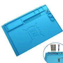 Термостойкий Коврик паяльный Теплоизоляционный силиконовый коврик горячего пистолета BGA паяльная ремонтная станция обслуживание платформа Настольный коврик