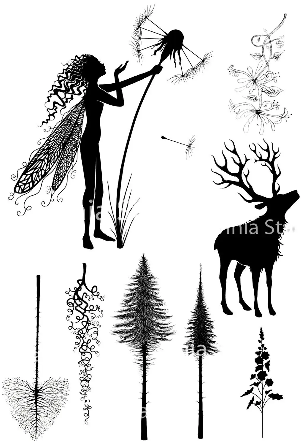 

Angle and elk Transparent Clear Stamps / Silicone Seals for DIY scrapbooks photo album/Card Making