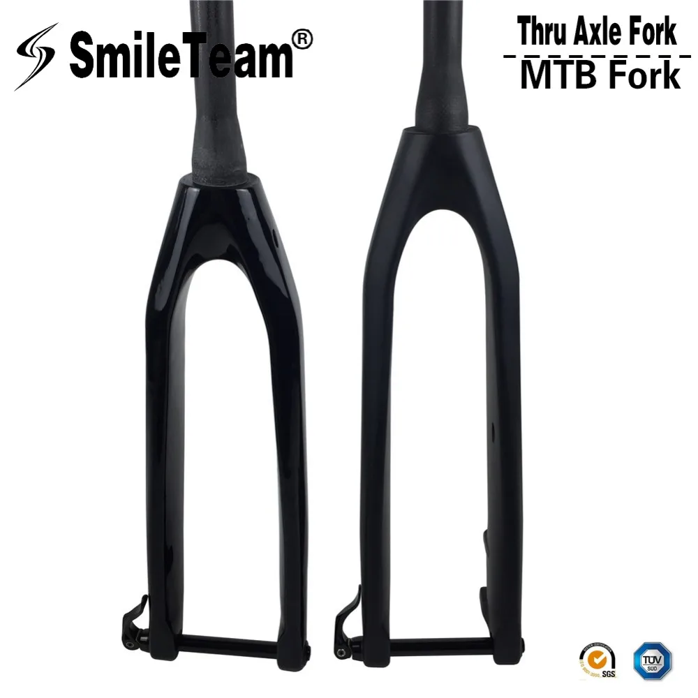 SmileTeam 26er 27.5er 29er Carbon MTB Mountain Bike Rigid Fork 650B