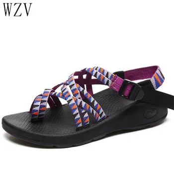 

2019 New Flat Sandals Beach Wedges Front Rear Strap Cross-Strap Women Sandals Fashion Summer Sandals Leisure Sandalias Mujer