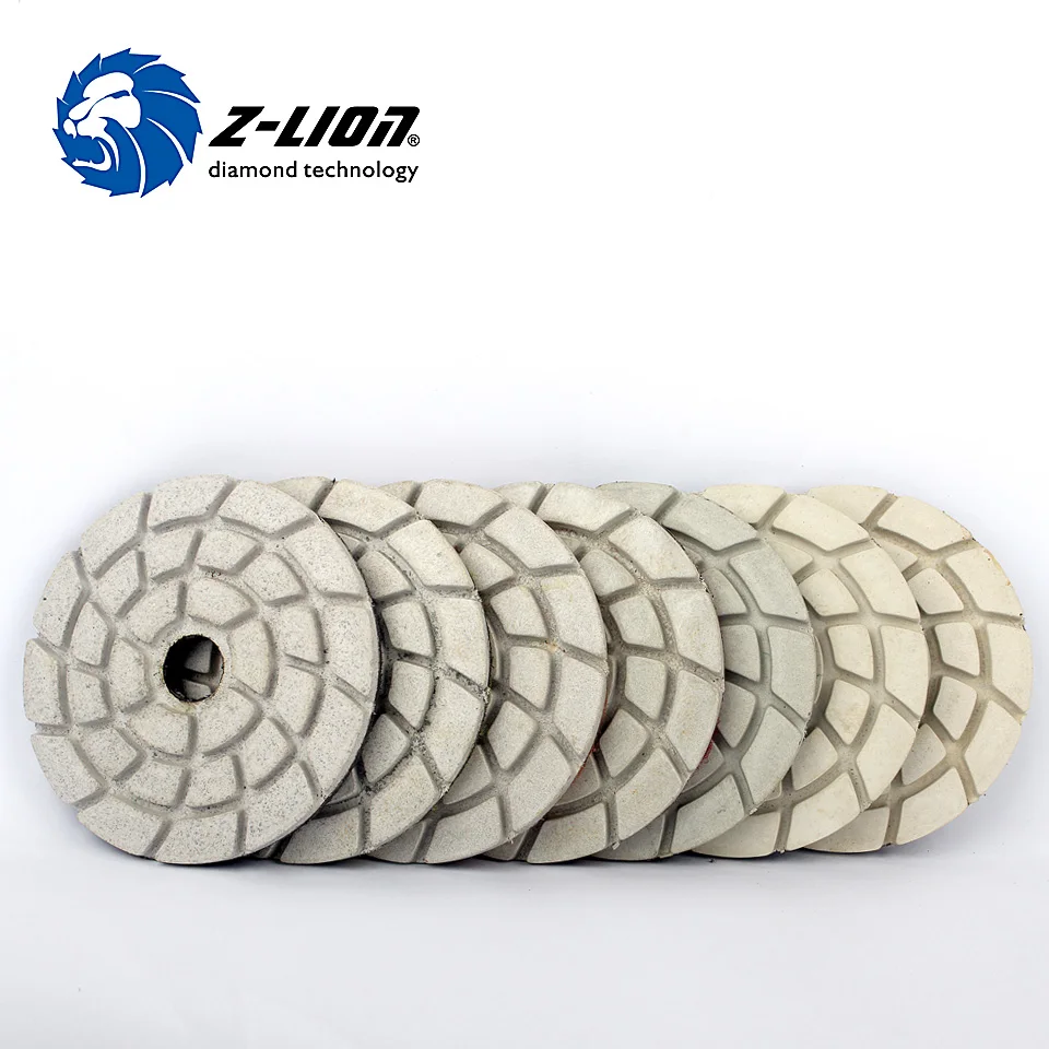 

Z-LION 100mm Diamond Stone Polishing Marble Polishing Tool Wet Use White Abrasive Grinding Tool 4 Inch Diamond Pad