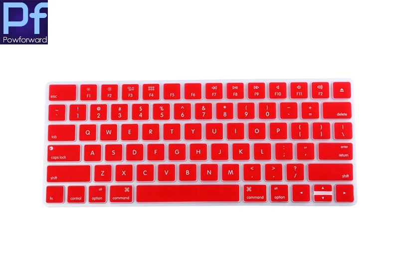 Новинка, США, ЕС, евро, силиконовая Волшебная клавиатура, Защитная крышка для iMac, ПК, компьютер, английская буква, волшебная 2, Bluetooth клавиатура, крышка - Цвет: red