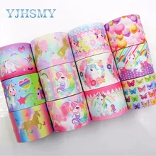 YJHSMY 181191 38 мм 10 ярдов мультфильм ленты термотрансферные печатные grosgrain Свадебные аксессуары материал "сделай сам"