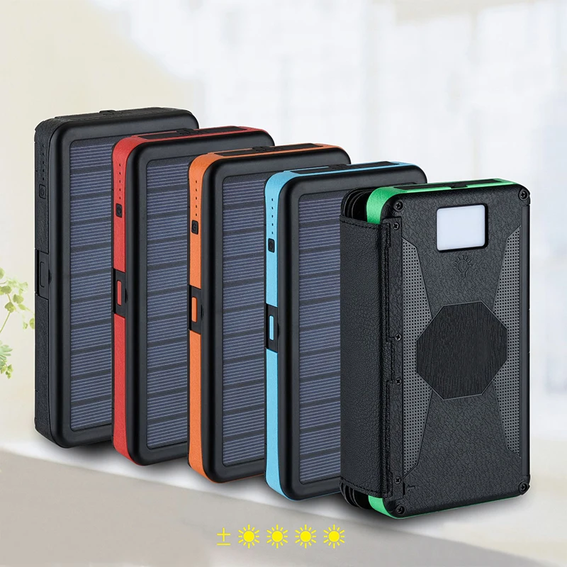 20000mAh светодиодный Банк солнечной энергии складной портативный солнечный Панель Солнечное зарядное устройство Внешний аккумулятор на солн... 20000mAh светодиодный Банк солнечной энергии складной портативный солнечный Панель Солнечное зарядное устройство Внешний аккумулятор на солн...
