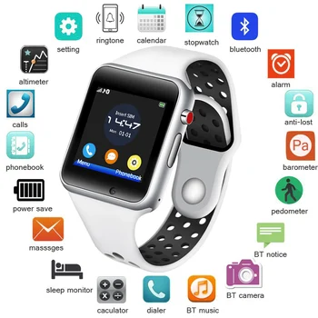 

LIGE New Smart Watch Men Women Sport Pedometer LED Color Screen Bluetooth Connection Mobile Phone synchronization Support TF SIM