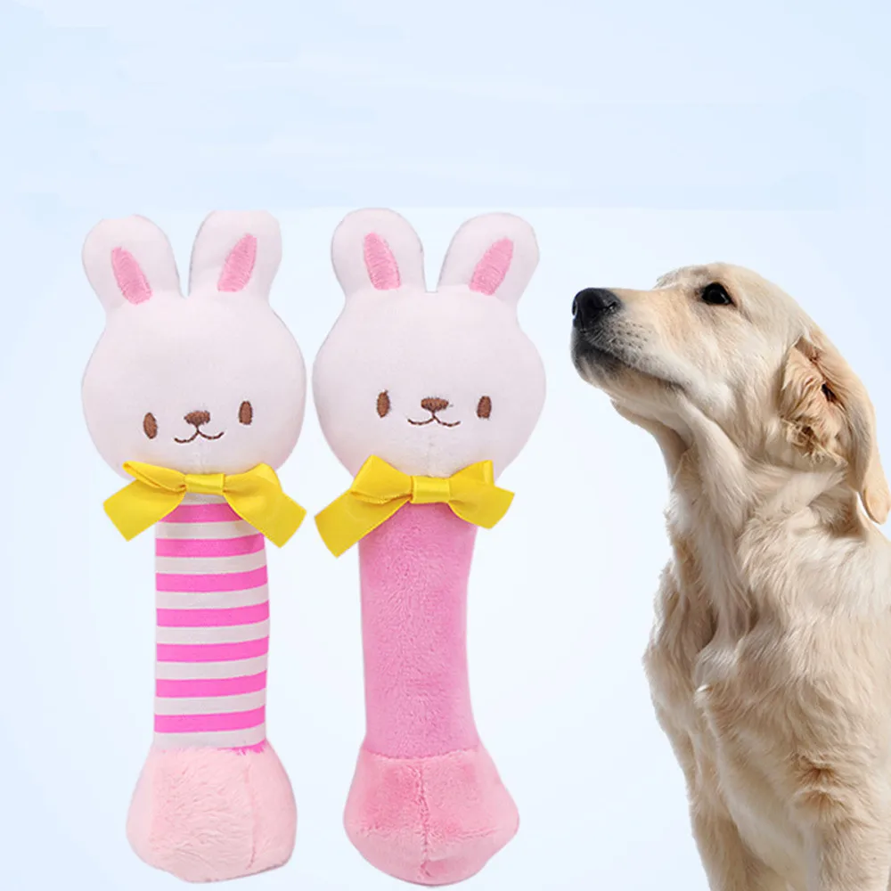 

Lovely Pet Dog Toys Squeaky Animals Rabbit Plush Puppy Honking Sound Toy Chew Squeaker Game Doggy Toy For Dog Playing Product