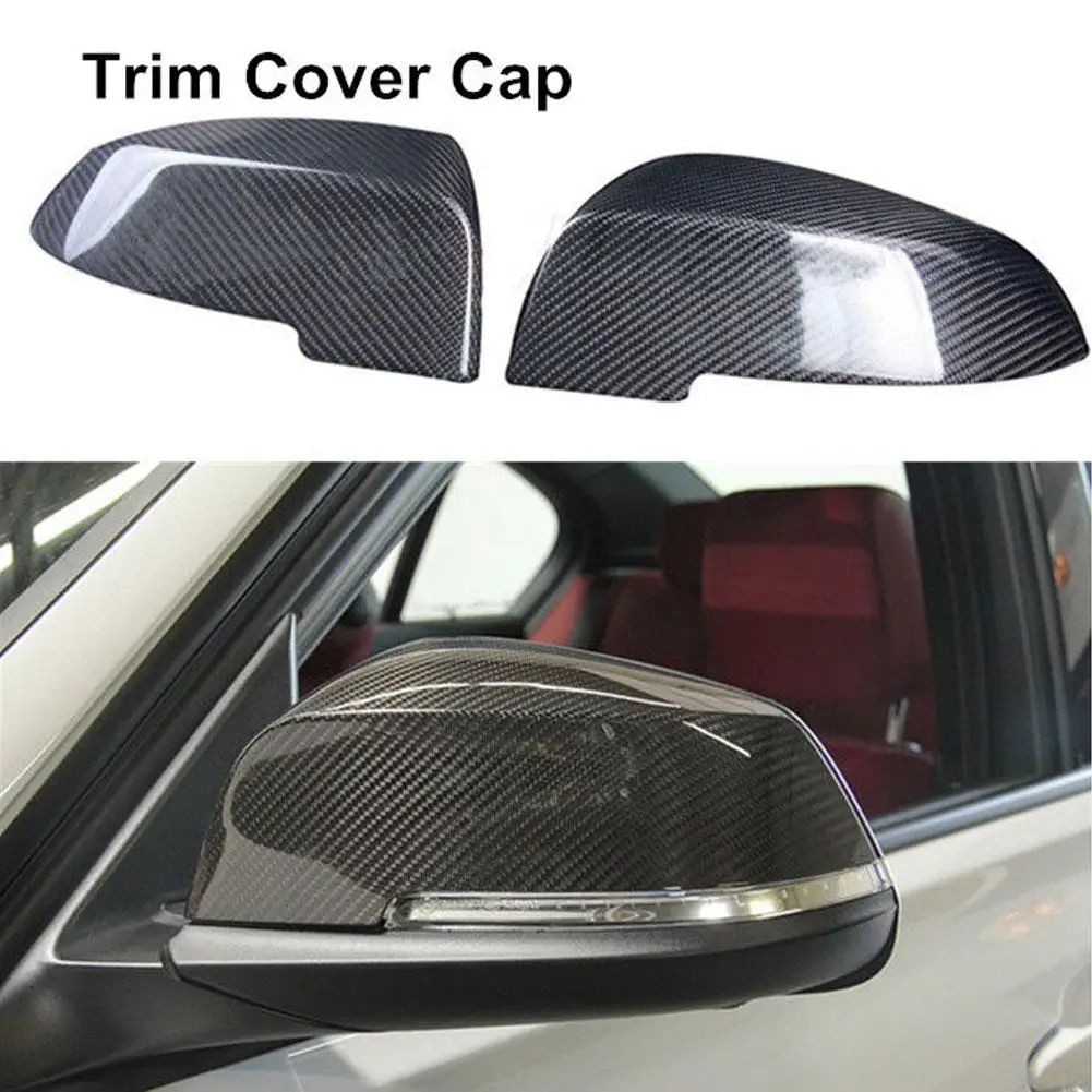 buy 1 Pair Carbon Fiber Car Mirror Cover Caps for BMW 5 Series E60 F10 2014 2017 Car Mirror Cover