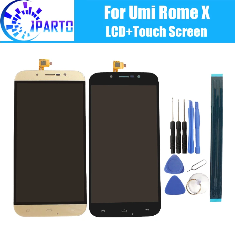 

UMI ROME X LCD Display+Touch Screen 100% Original LCD Digitizer Glass Panel Replacement For UMI ROME X +tools+adhesive