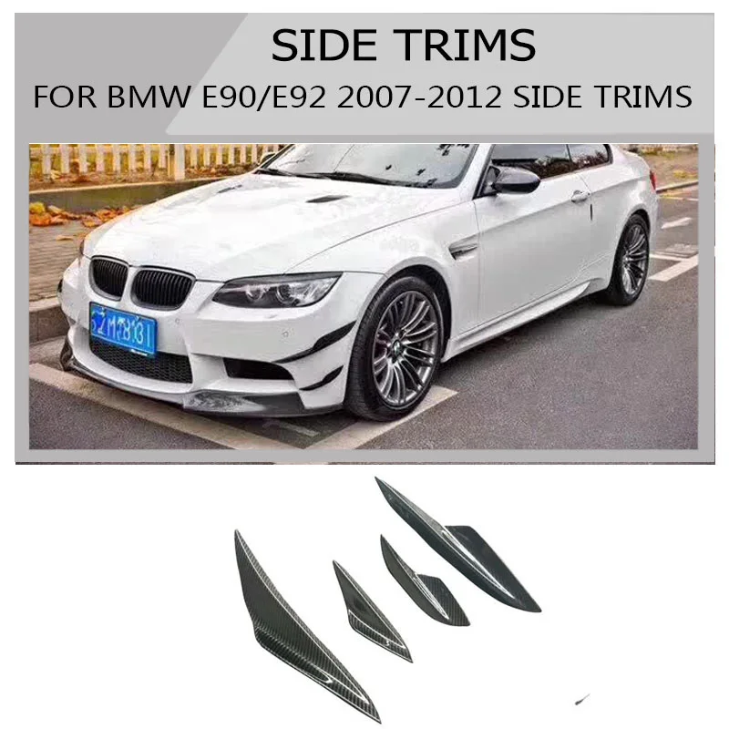 

M3 Carbon Fiber free shipping Canard Front lip spoiler front for bmw E90 E92 E93 M3 splitter side spoiler Design 2007-2012
