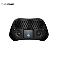 2,4 ГГц Беспроводная воздушная мышь QWERTY клавиатура с Умной сенсорной панелью для компьютера Android tv Box мини ПК проектор