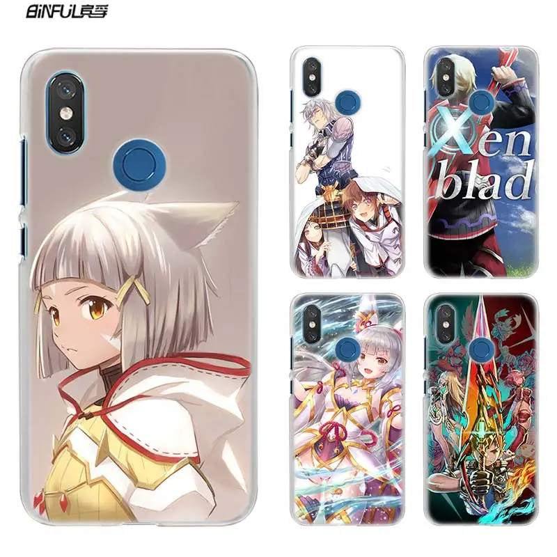 

Cartoon Case for Xiaomi Redmi Note 7 Go 6 6A Pro S2 5 Plus 4X Mi Play 8 lite A2 A1 Clear Hard Cover Shell Xenoblade Chronicles