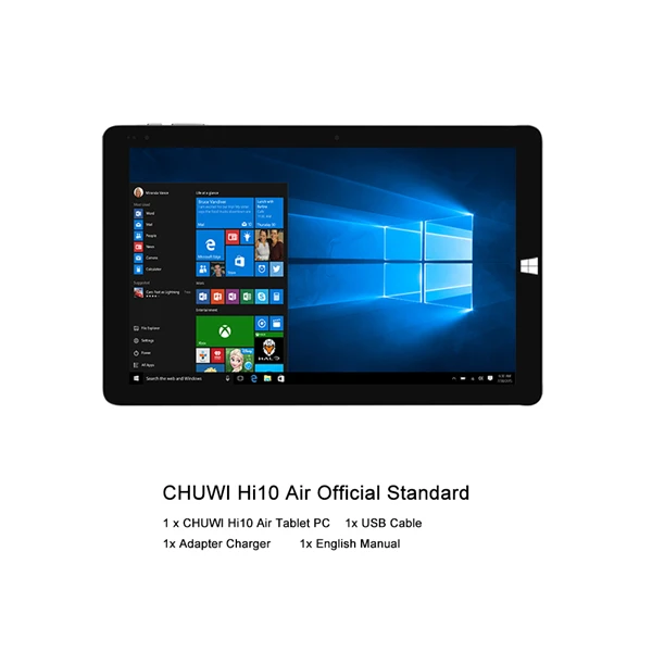 CHUWI Hi10 Air Intel Cherry Trail-T3 Z8350 четырехъядерный Windows 10 планшет 10,1 дюймов 1920*1200 4 Гб ОЗУ 64 Гб ПЗУ type-C 2 в 1 планшет - Комплект: Standard